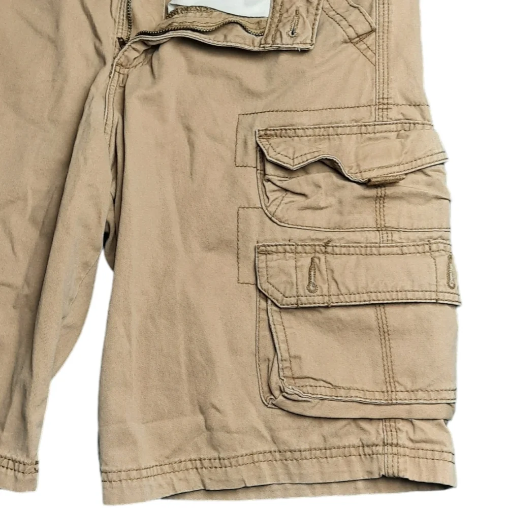 Lee Dungarees Cotton Khaki Cargo Shorts SZ 30